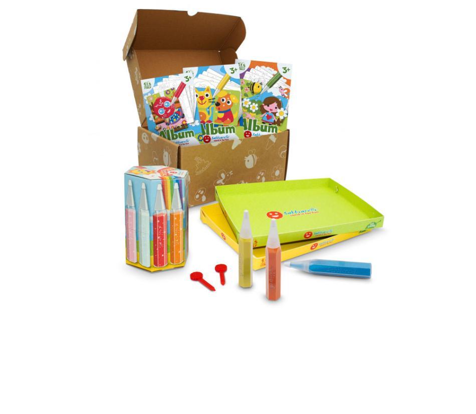 Box completa per realizzare disegni con la sabbia colorata - Vari set disponibili