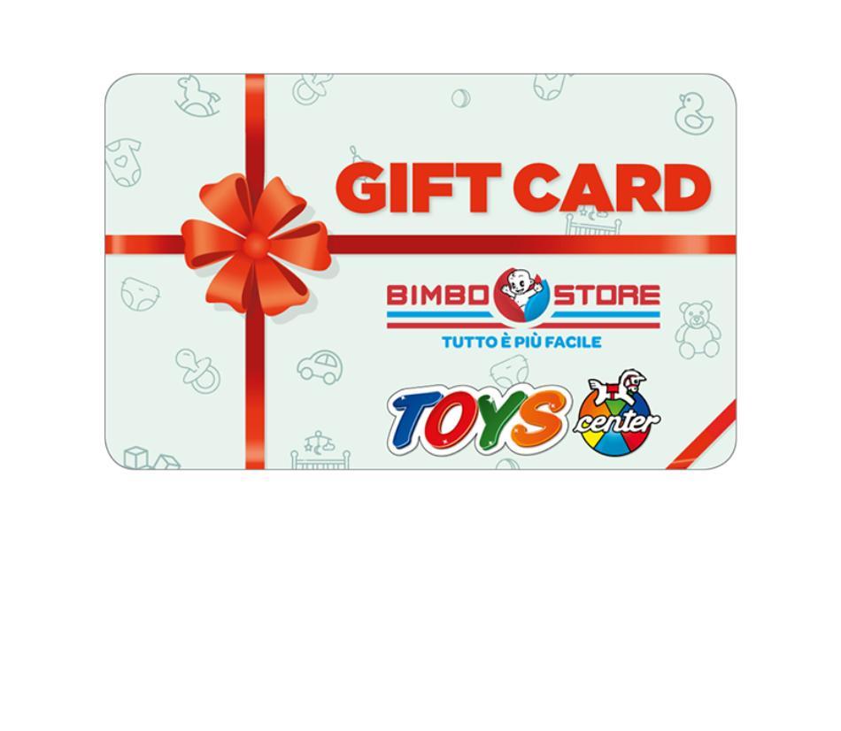 Gift card spendibile in tutti i punti vendita Toys Center che aderiscono all'iniziativa e online