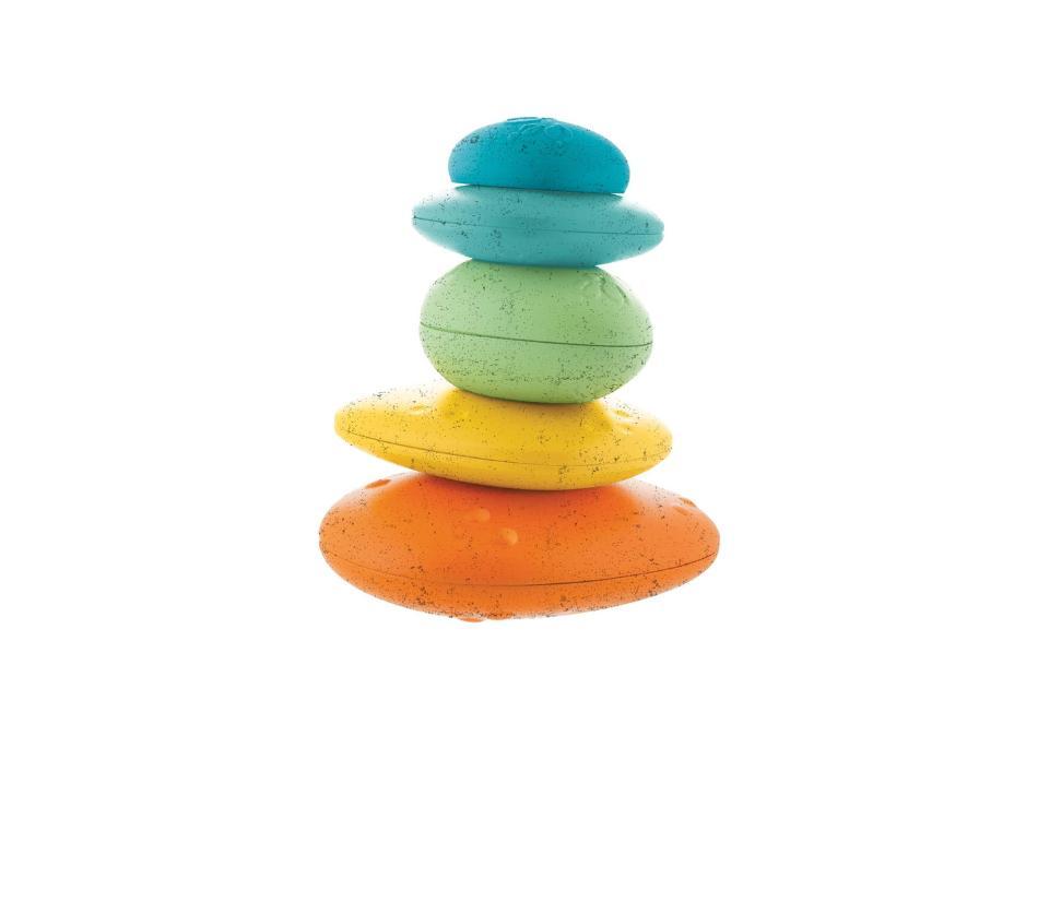 Giochi impilabili, di equilibrio e incastro realizzati in plastica riciclata e bioplastica
