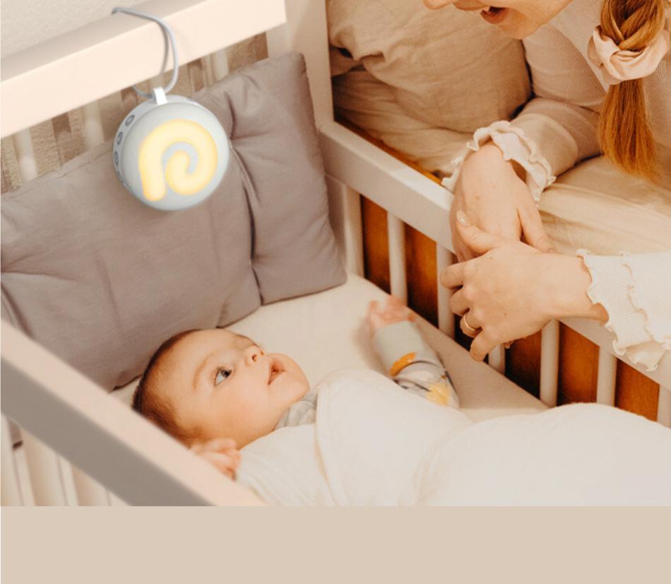 Lampada con luce nottura e rumori bianchi per favorire il sonno dei bambini