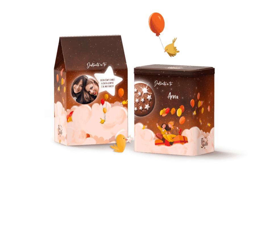 Pan di Stelle - Scegli i tuoi biscotti preferiti e personalizza la confezione con foto e dedica