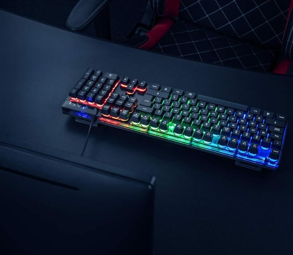 Tastiera da gaming con illuminazione LED Multicolore