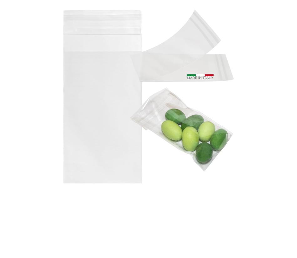 100 bustine trasparenti piccole per confetti e alimentari - 6 x 10 cm