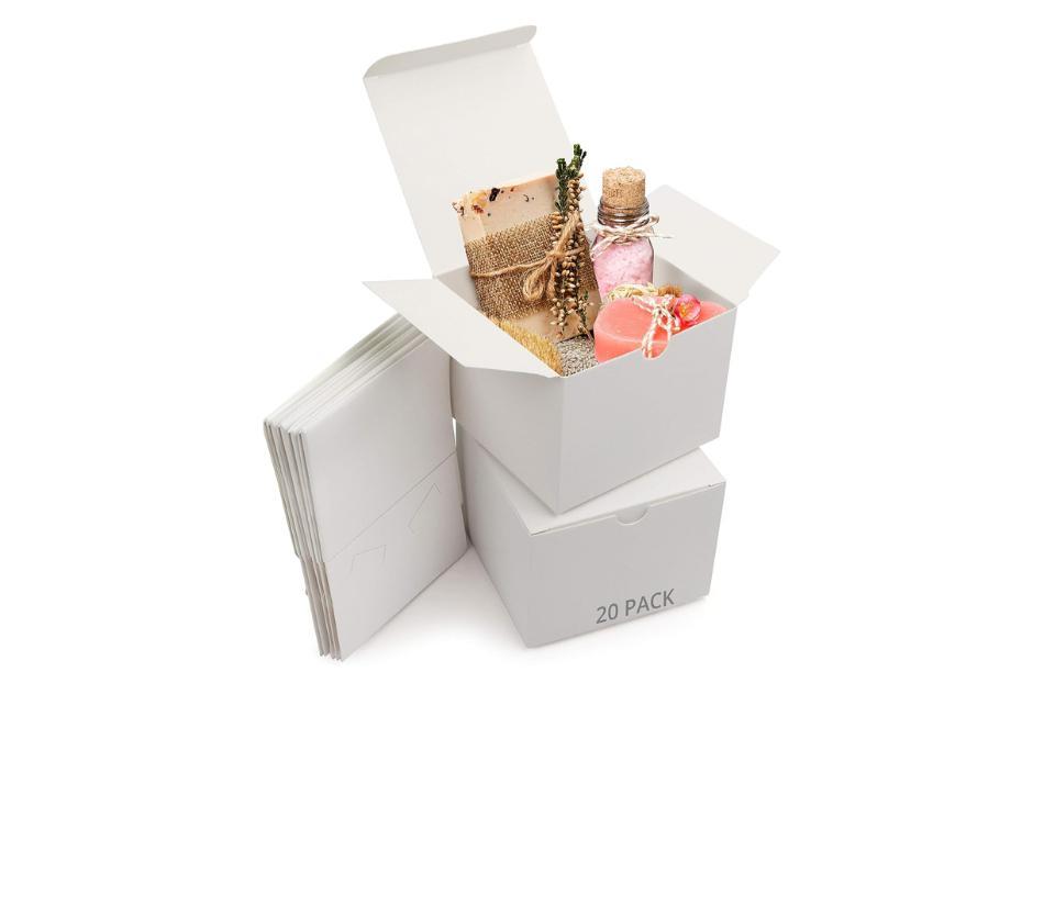 20-pezzi scatole regalo cartone bianche
