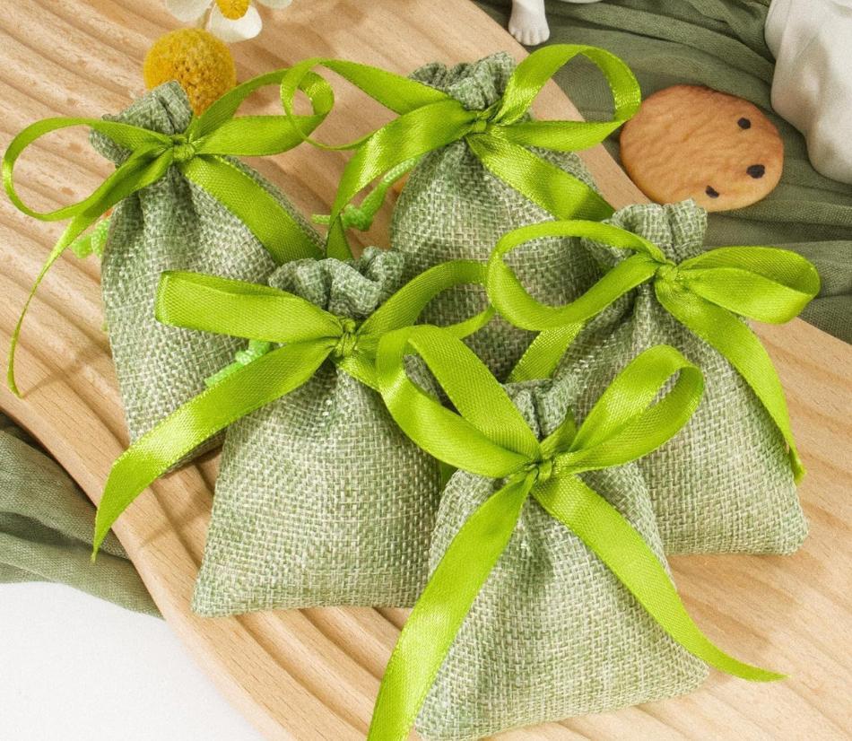 30 pezzi sacchetti juta, sacchetti portaconfetti