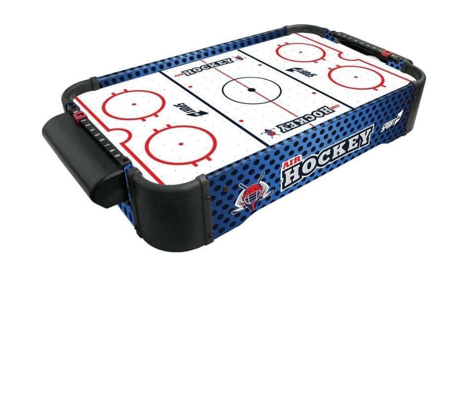 Air hockey elettrico da tavolo, con manopole e disco incluso