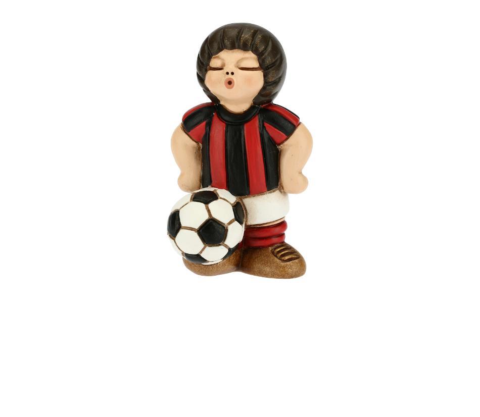 Bimbo calciatore rosso nero piccolo