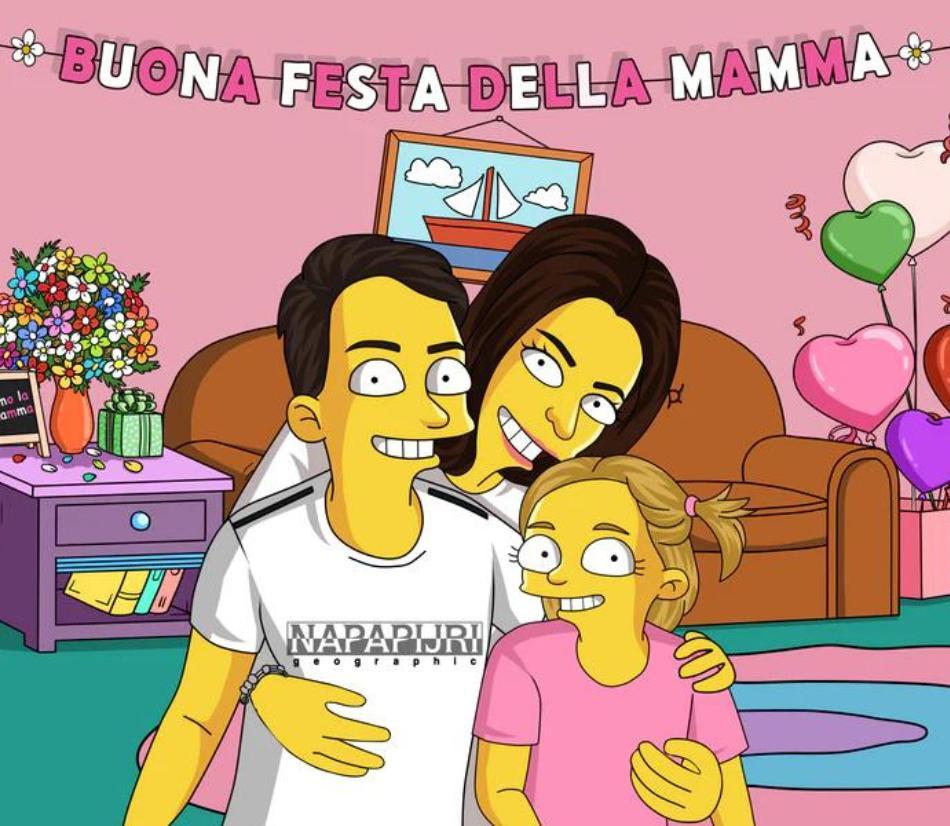 Carica la foto di famiglia e ricevi il ritratto Simpson personalizzato per la Mamma