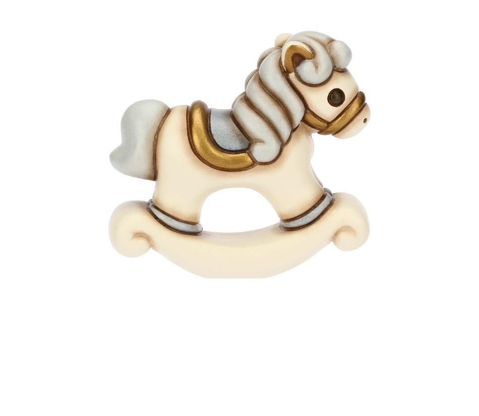 Cavallino a dondolo lui in ceramica