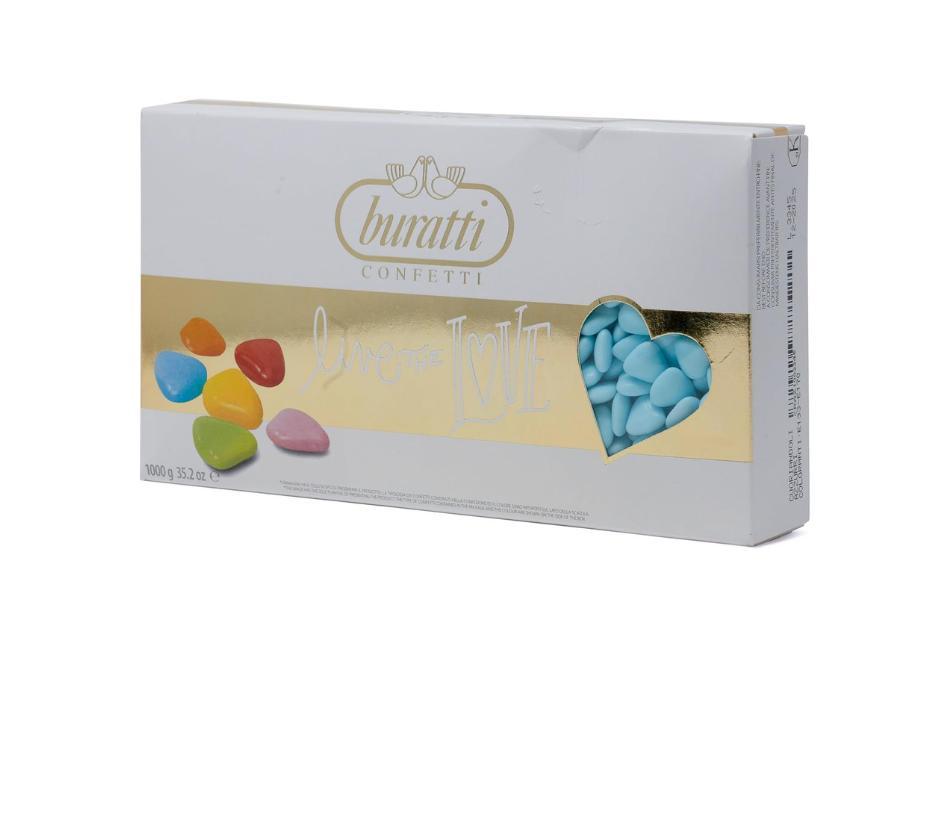 Confetti al cioccolato, coriandoli azzurri - 1000 g