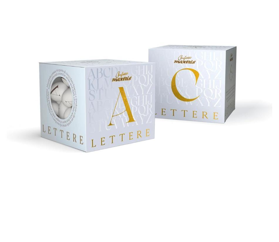 Confetti con lettera, scatola 200g