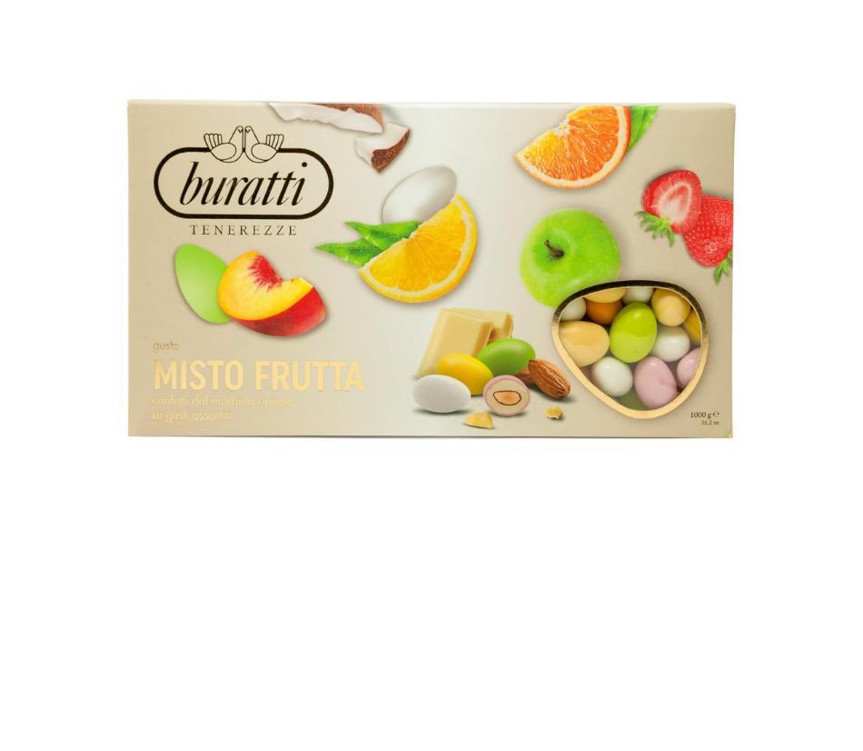 Confetti con ripieno alla frutta, gusti assortiti, tenerezze misto frutta colorati - 1000 g