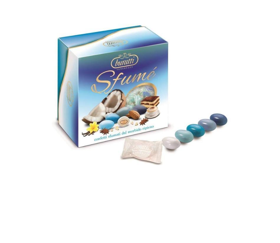 Confetti tenerezze vassoio sfume azzurra, 500 g