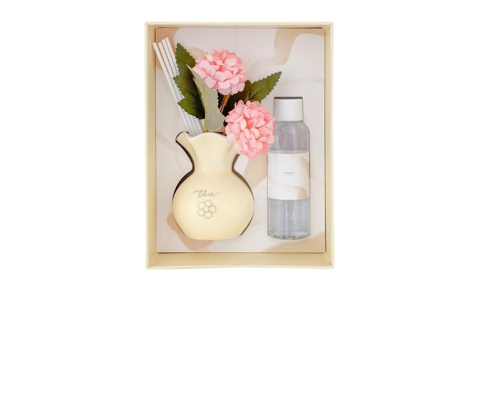 Confezione regalo mini diffusore con fiori, taupe