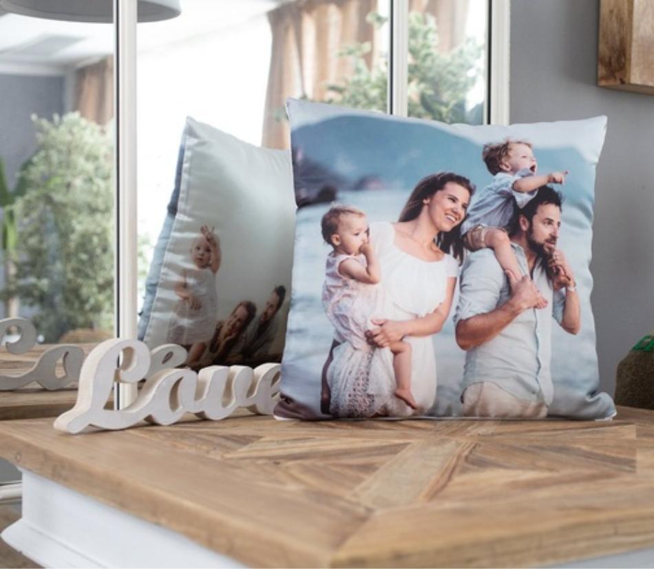 Cuscino stampato da personalizzare con foto - Varie forme e tessuti disponibili