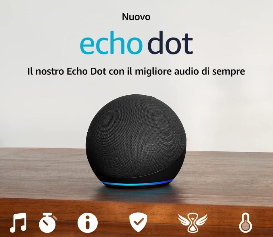 Echo Dot 5 smart home modello 2022 - Sconto 60%