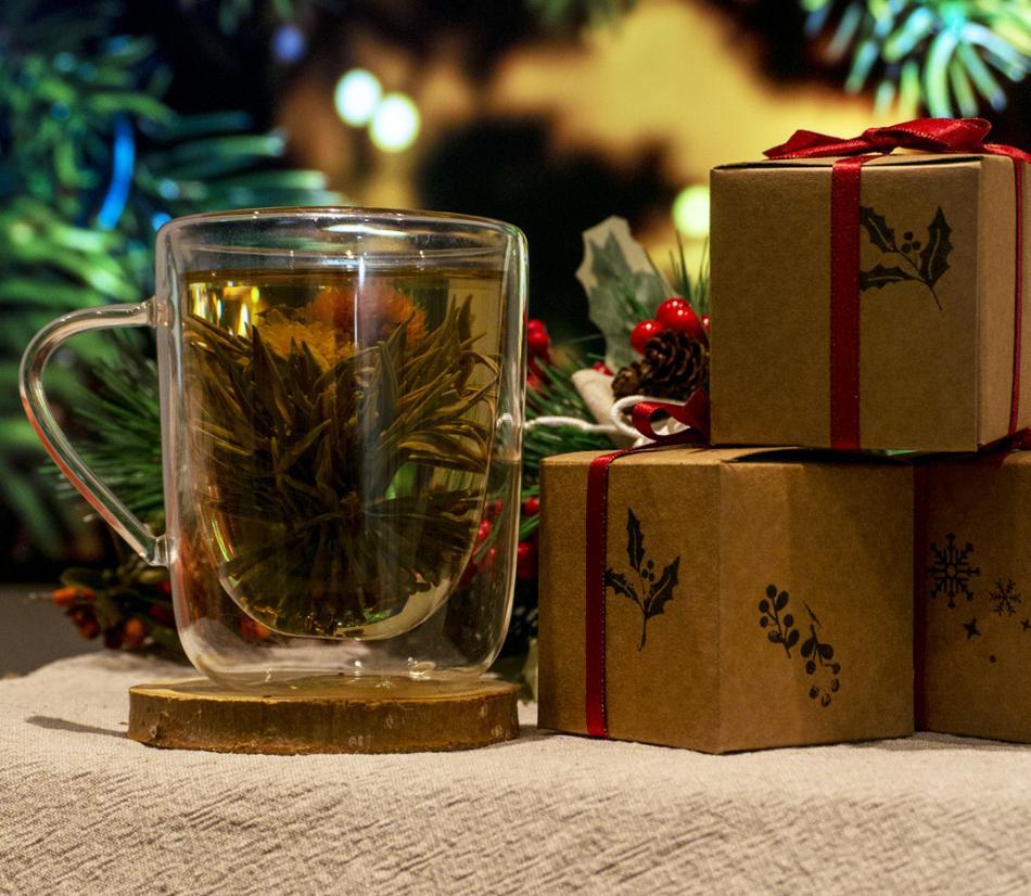 Fiori di Tè di Natale - Preziosi bouquet di tè e fiori che sbocciano, da infondere e gustare con chi vuoi
