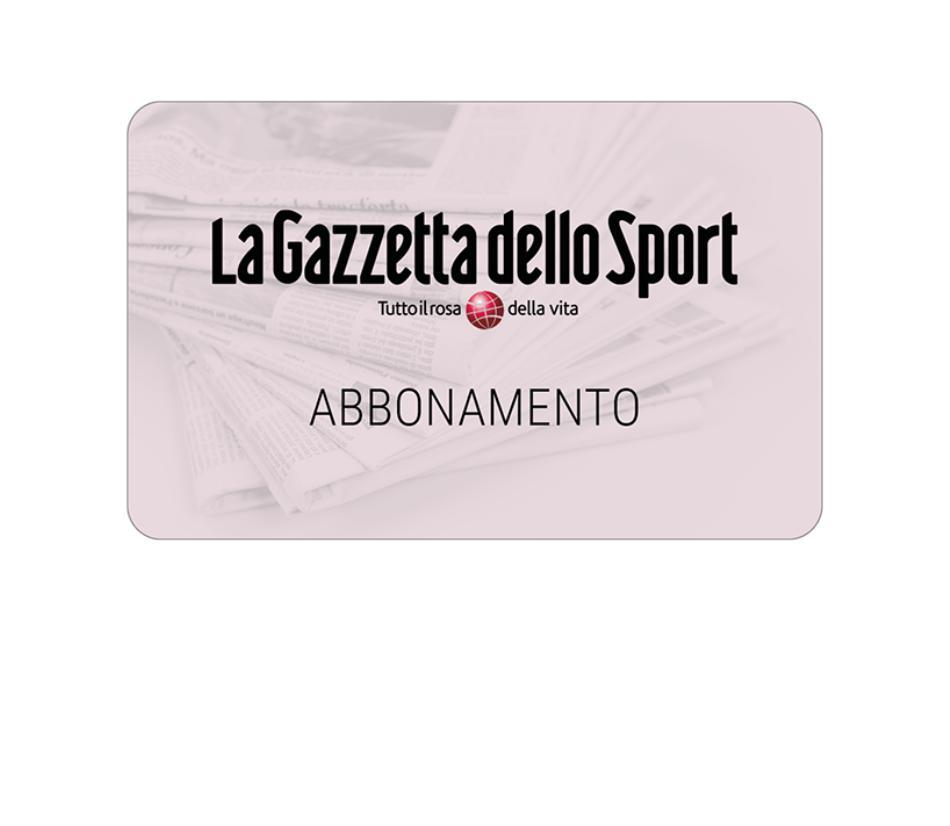 Gift card per il quotidiano sportivo la Gazzetta dello Sport