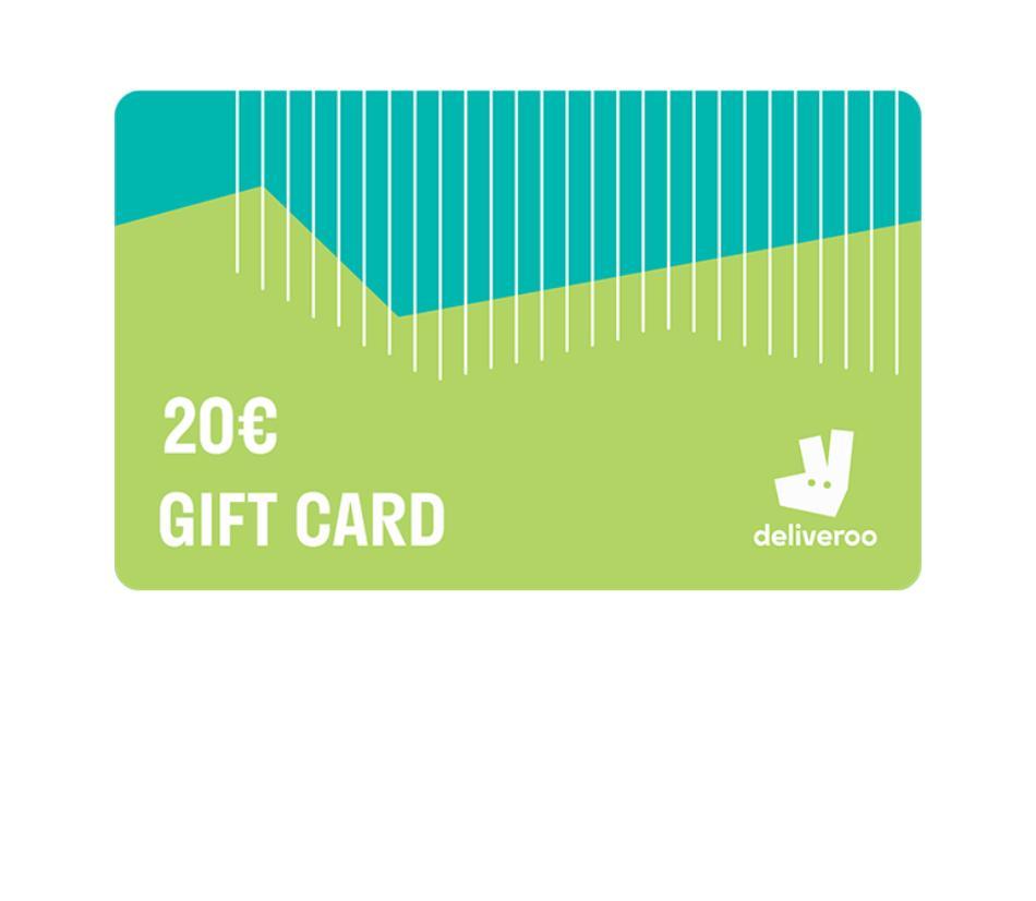 Gift card spendibile per il delivery di cibo e bevande su deliveroo.it o sull’App