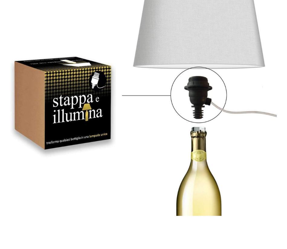 Kit lampada bottiglia - Trasforma le bottiglie di vino e liquori in lampade da tavolo