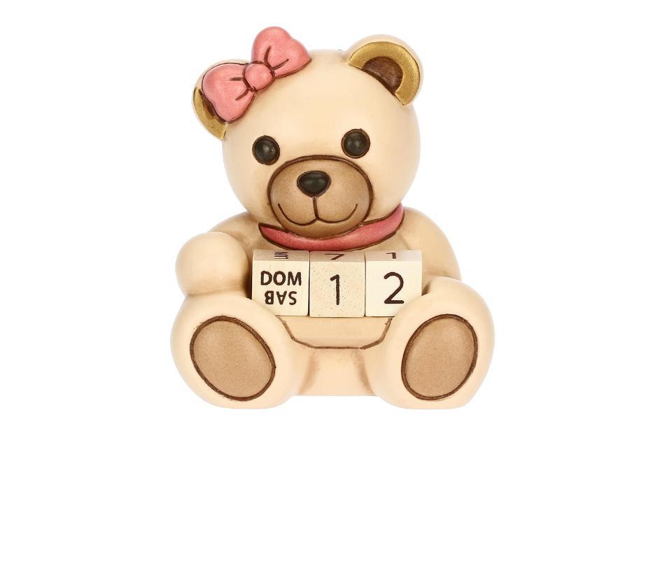 Mini calendario Teddy lei in ceramica
