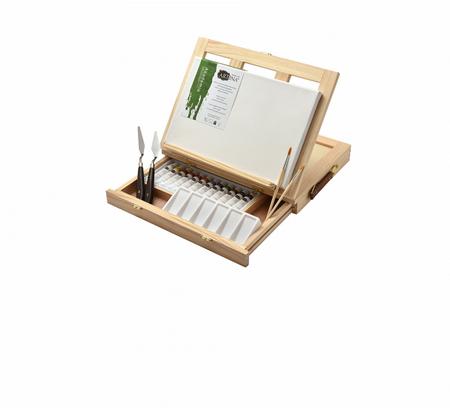 Kit per pittura con cavalletto da tavolo