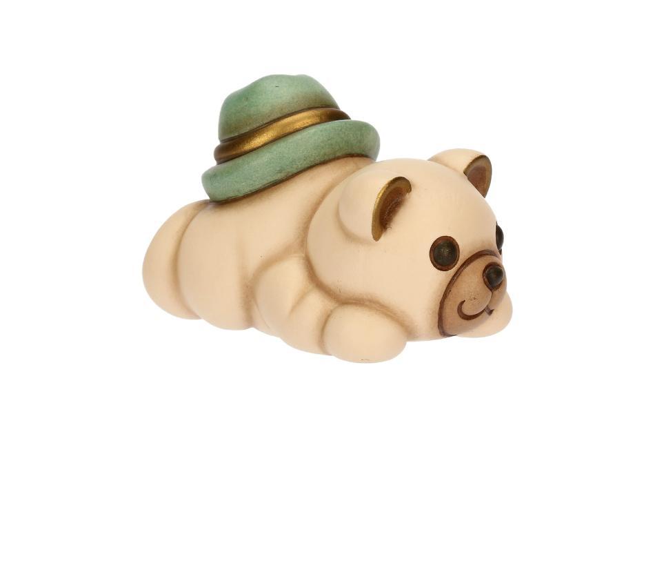 Mini Teddy in ceramica con cappello lui