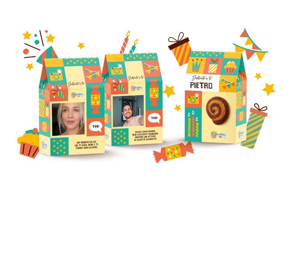 Mulino Bianco - Scegli i suoi biscotti preferiti e personalizza la confezione con foto e dedica