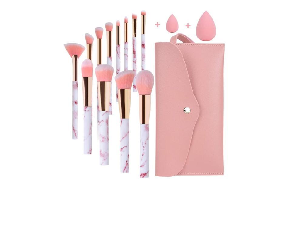 Pennelli e spugnette per make up - Set 12  pezzi