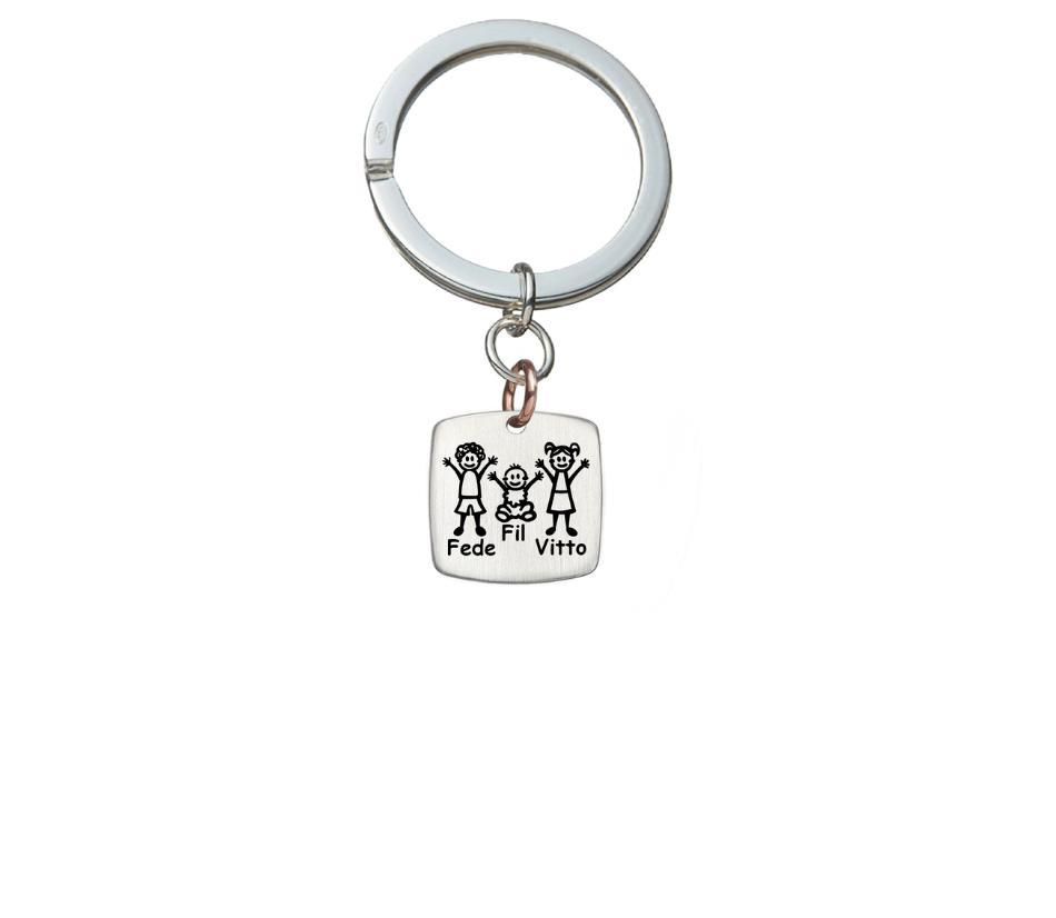 Porta sempre con te la tua famiglia e i tuoi affetti personalizzando il tuo portachiavi