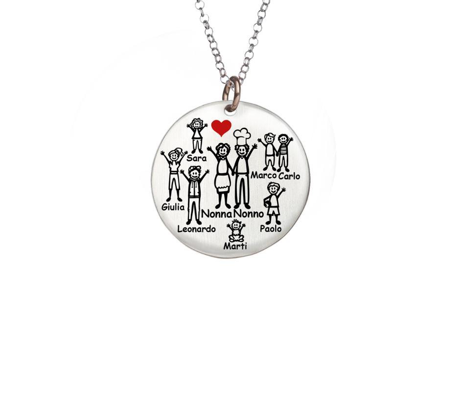 Porta sempre con te la tua famiglia e i tuoi affetti personalizzando la collana per i nonni