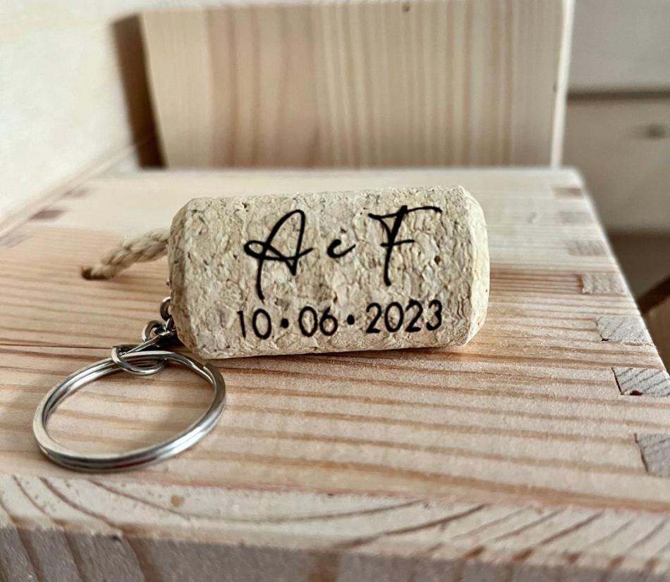 Portachiavi personalizzati con tappo in sughero