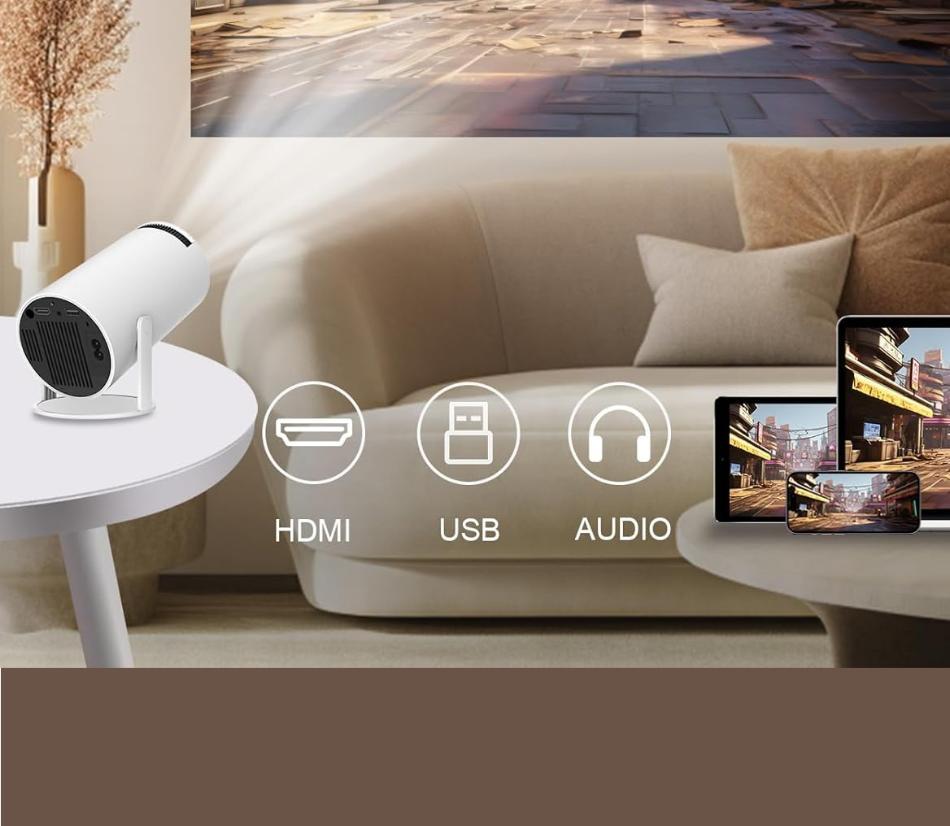 Proiettore 4K per home cinema regolabile fino a 180°