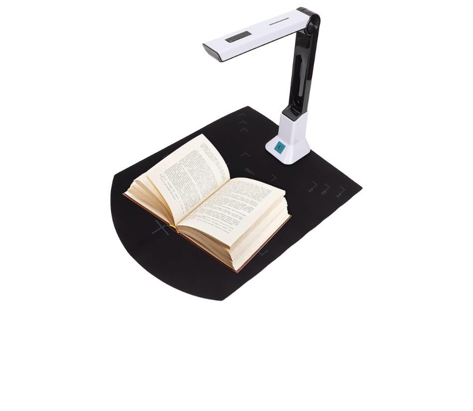 Scanner portatile per documenti con lampada da tavolo a led