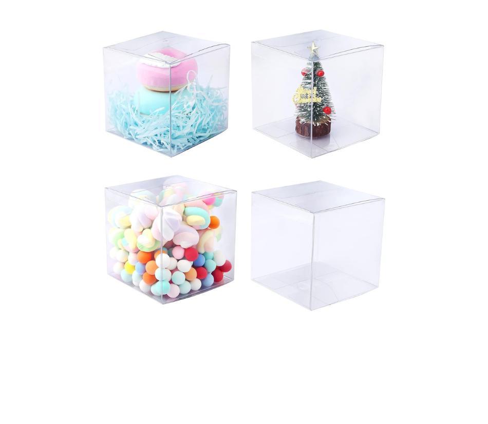 Scatole trasparenti per bomboniere 10 pz 10 x 10 cm