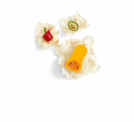 Set eco-involucri in cera d'api per conservare gli alimenti realizzati a mano