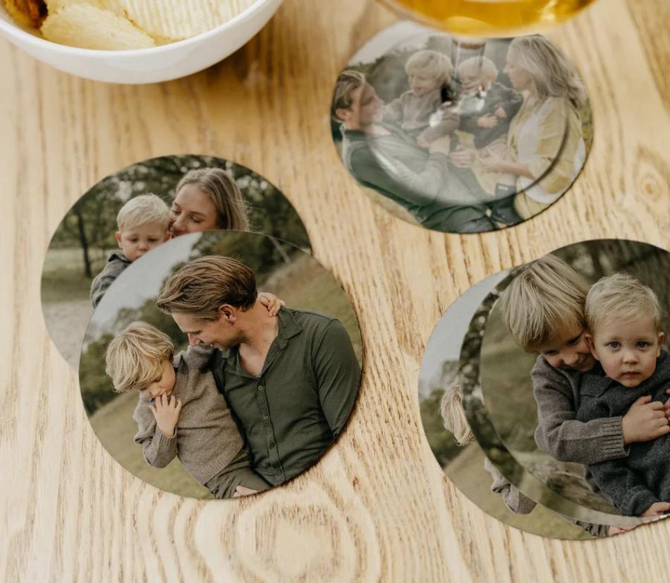 Sottobicchieri da birra personalizzati con una foto