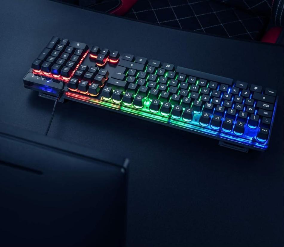 Tastiera da gaming con illuminazione LED Multicolore