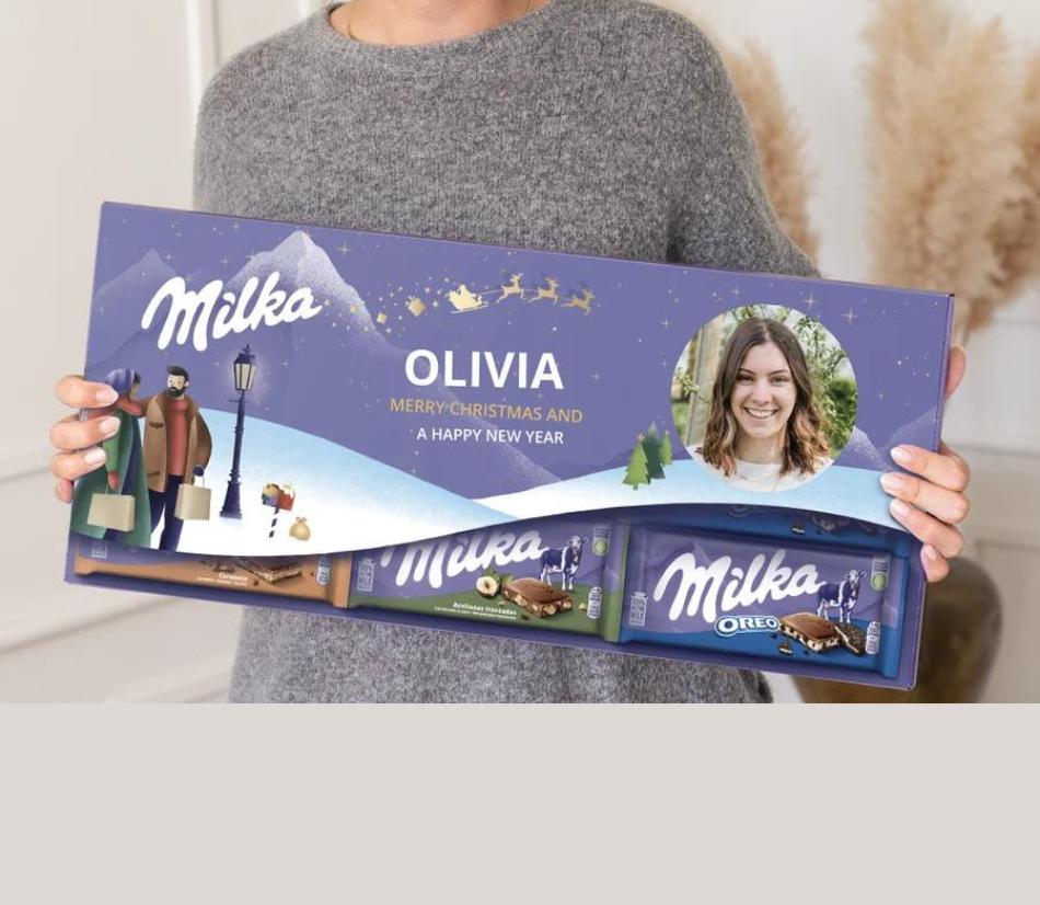 Tavoletta di cioccolato Milka XL da personalizzare con foto e dedica