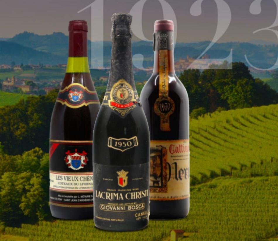 Vini d'annata - Opere da collezione e bottiglie di vino antiche